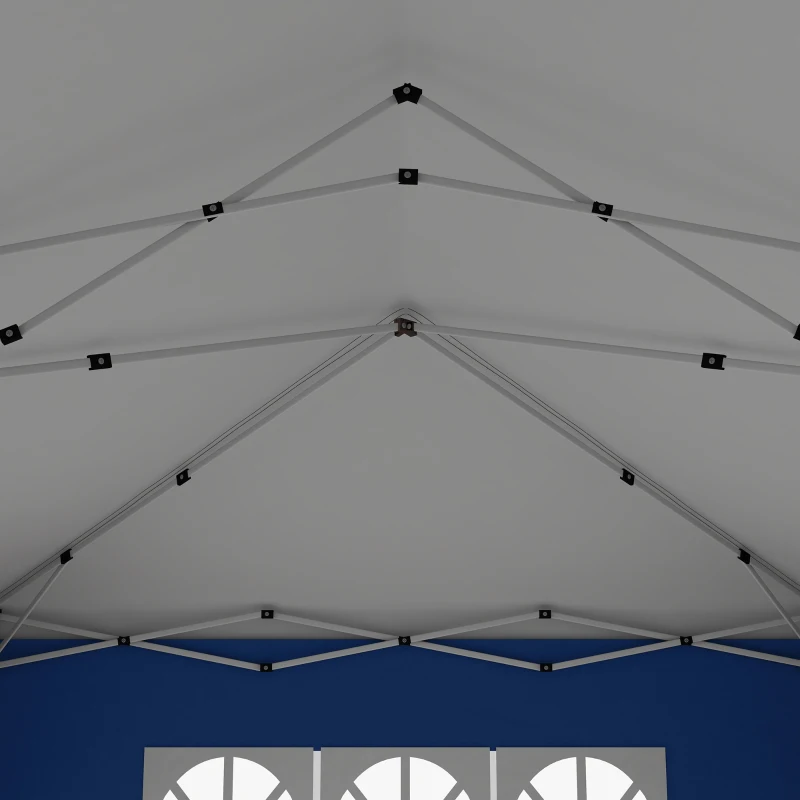 Outsunny 6 x 3m Garden Heavy Duty Water Resistant Pop Up Gazebo Marquee Party Tent Wedding Canopy Awning-Blue(m-8)