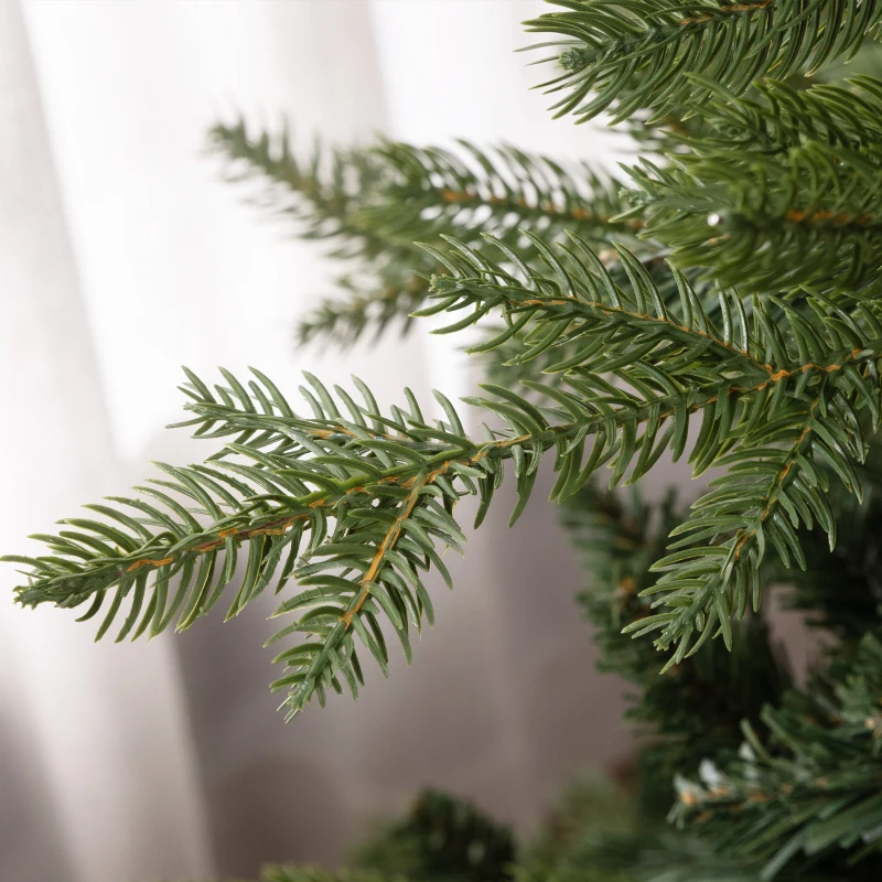 HOMCOM Árbol de Navidad 150 cm de Plástico Verde con Base de Metal y 1309 Ramas Ignífugas