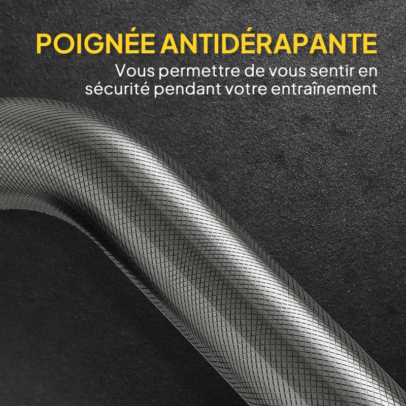 SPORTNOW Ensemble d'haltères 25 kg total, barres d'haltère disques de poids barre longue, poignée antidérapante, Ø 25x120cm, noir