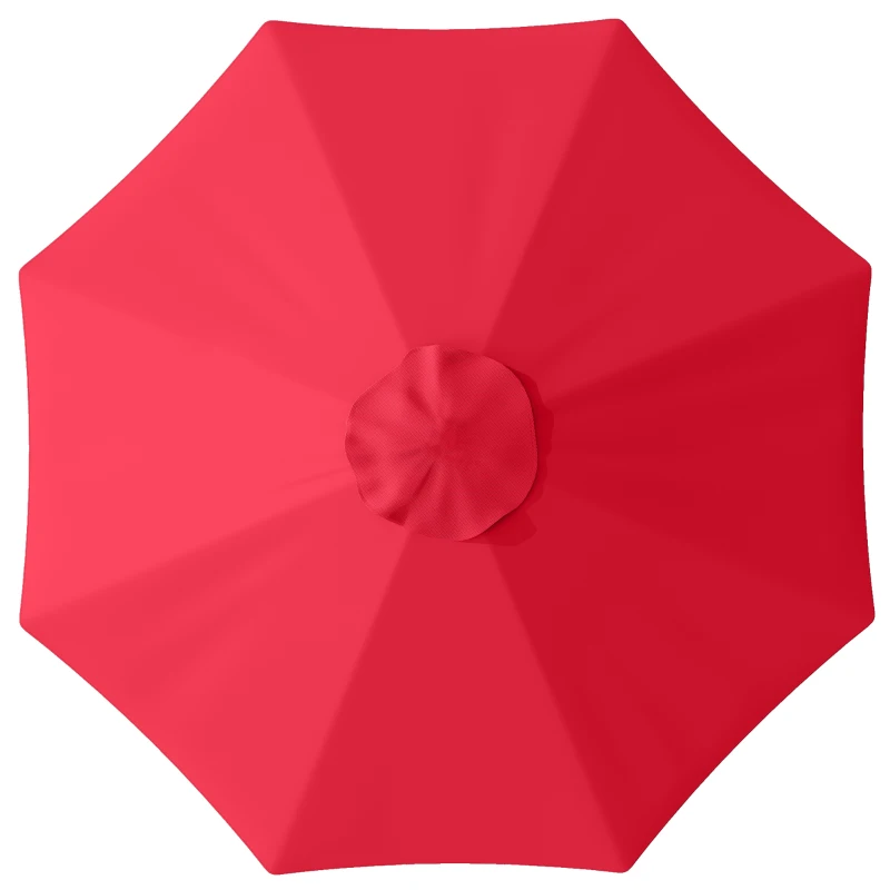 Outsunny 3 m Replacement Parasol Canopy with Top Vent, UPF 50+ Garden Parasol Replacement Canopy, 8 Rib Parasol Cover Replacement Fits Various Frames, Red