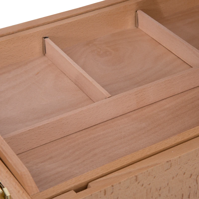 HOMCOM Chevalet din lemn ajustabil, pliabil, ideal pentru artiști, cu depozitare integrată