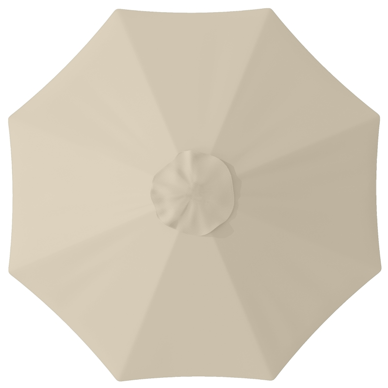 Outsunny Toldo de Substituição para Chapéu de Sol de 3 m Toldo de Reposição para Chapéu de Sol com Ventilação Superior Proteção UV 50+ Caqui