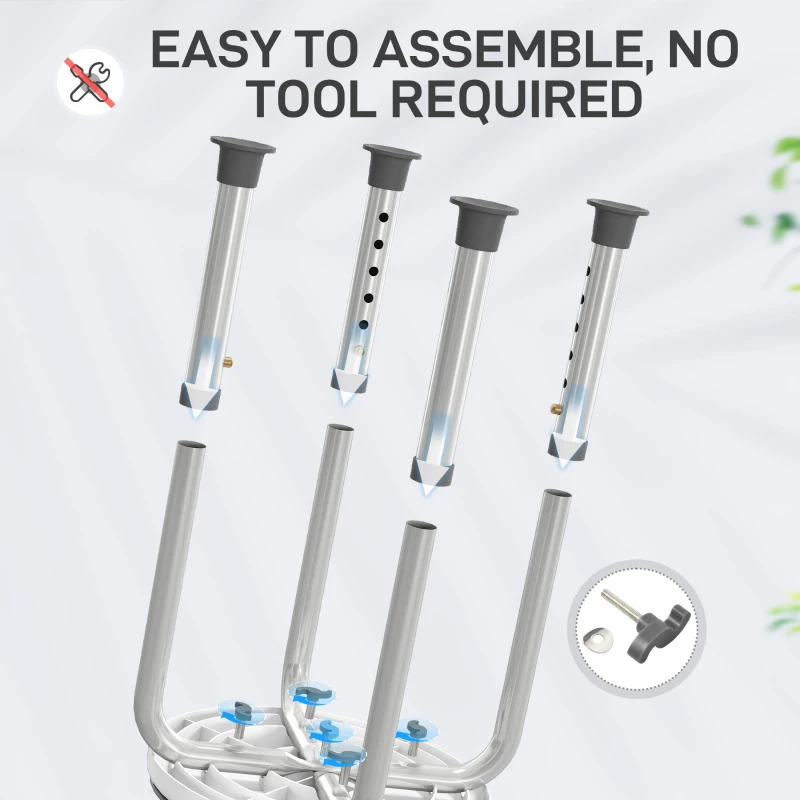 HOMCOM 360° Swivel Shower Chair, Height Adjustable Aluminium Shower Stool with Non-Slip Feet for Disabled, Elderly, Grey