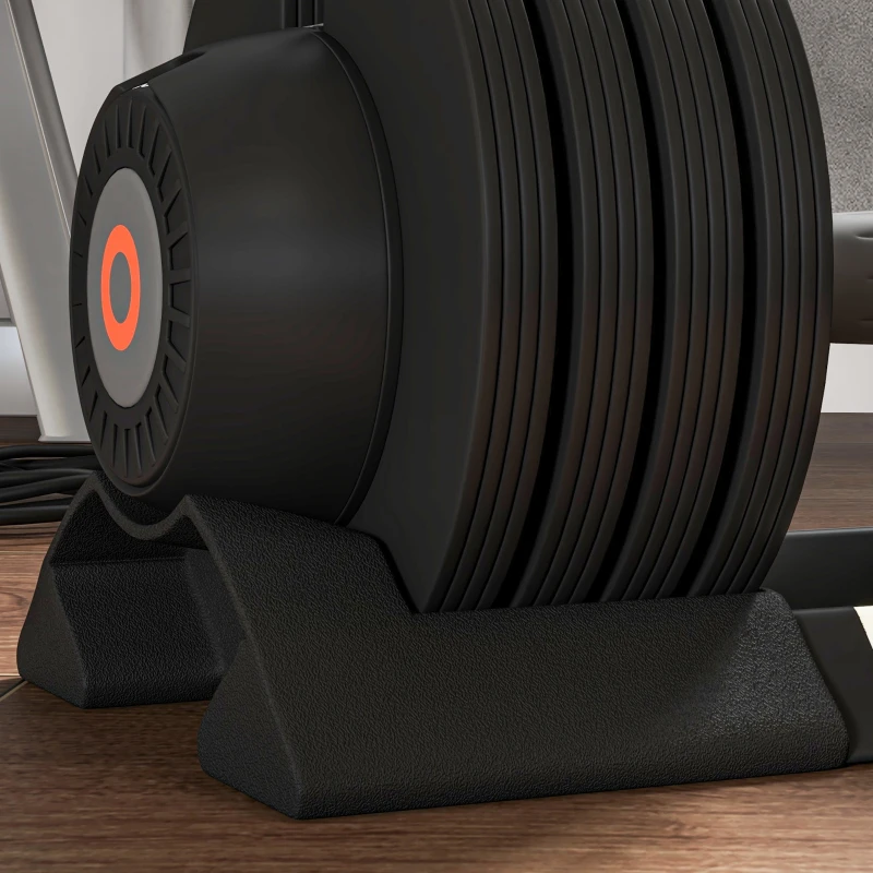 SPORTNOW Conjunto de Pesos Ajustável de 20 kg com Ajuste Rápido de Peso com Base de Armazenamento e Pega Antiderrapante  Ø18x37 cm Preto
