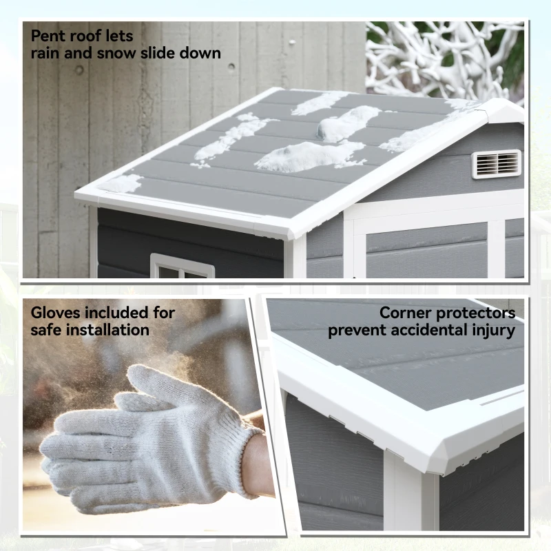 Outsunny Magazie din metal pentru gradina, Gri(m-9)