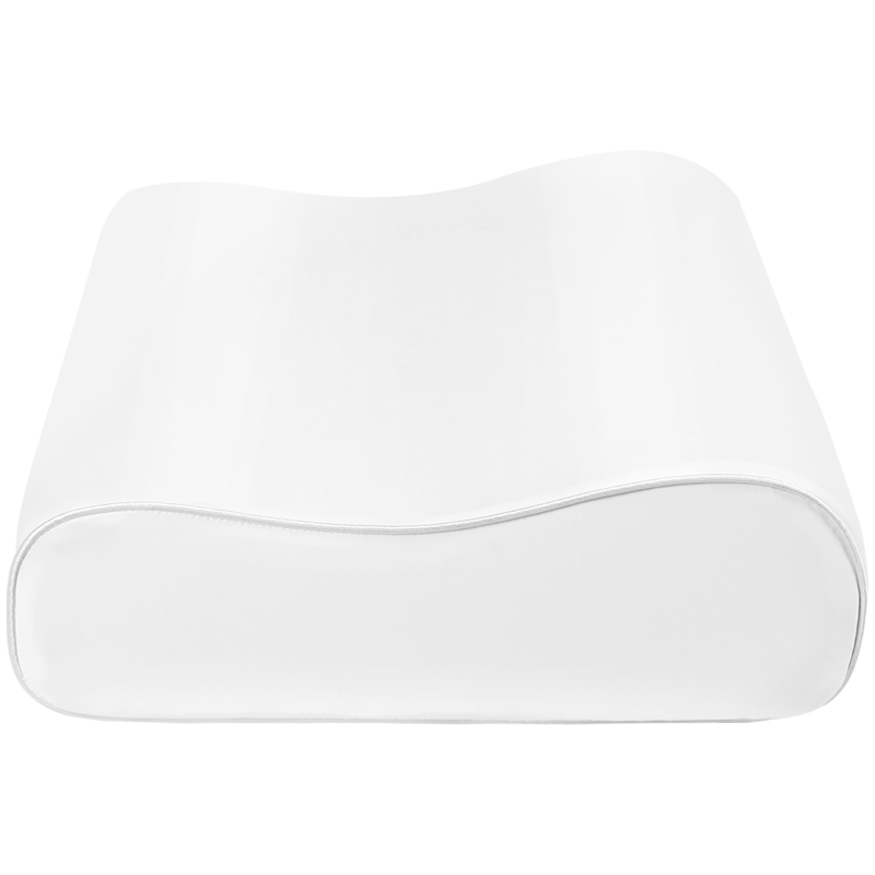 HOMCOM Almofada de Espuma Viscoelástica com Desenho Ergonómico Dupla Altura Capa Removível e Lavável 68,58x35,56x8,9/10,8 cm Creme