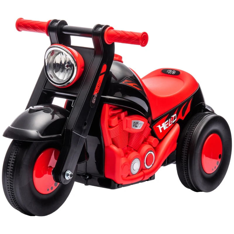 AIYAPLAY Moto porteur enfant moto draisiènne avec musique et bulles roues larges pour enfants de 2 à 5 ans 80 x 35,5 x 42 cm noir