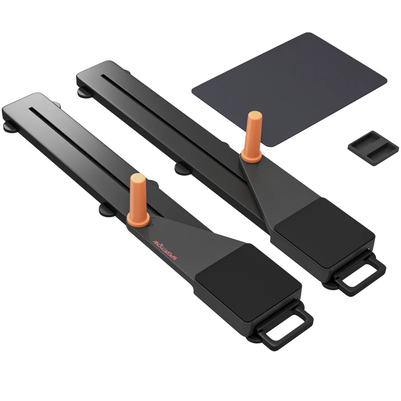 SPORTNOW Push Up Board Set of 2, Portable Press Up Board with Dual Glide Rails, Knee Pad, Pushup Stand Pilates Reformer Machine for Home Gym, Multifunctional Workout Equipment for Men & Women