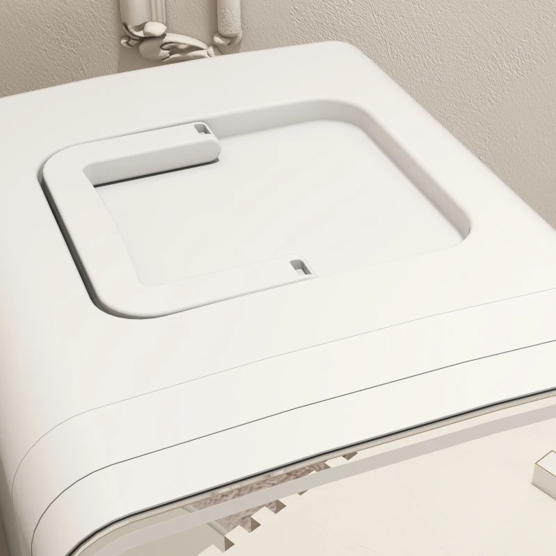 HOMCOM Mini Frigorífico para Cosméticos 10L 12V/240V para Arrefecer e Aquecer com Espelho de Luzes LED  23,5x28x34 cm Branco