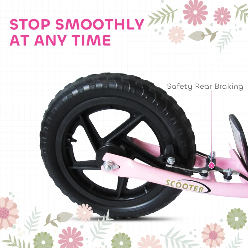 HOMCOM Teen Push Scooter Kids Children Stunt Scooter Bike Bicycle Ride On Pink