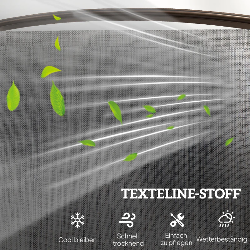 Outsunny Gartenbank Schaukelstuhl Sitzbank Schaukelbank Gartenstuhl mit Tisch Schaukel Bank 2-Sitzer