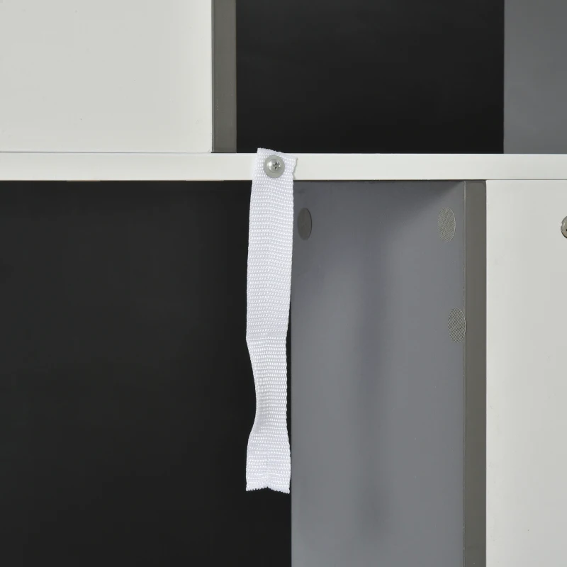 HOMCOM Bibliothèque étagère Meuble de Rangement 3 Niveaux Design Contemporain MDF E1 Bicolore Gris Blanc