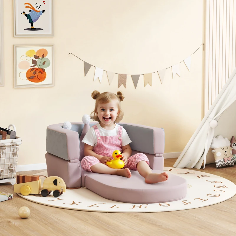 AIYAPLAY Blocchi Morbidi di Schiuma per Bambini con Cuscino Giocattolo per Apprendere, Arrampicarsi e Gattonare, Rosa