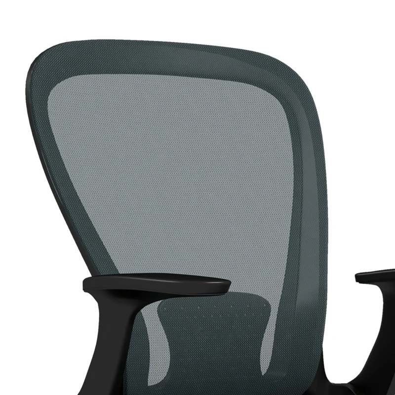 Vinsetto Ergonomic Office Chair, Mesh Desk Chair with Flip-up Armrest, Lumbar Back Support, Swivel Wheels, Grey