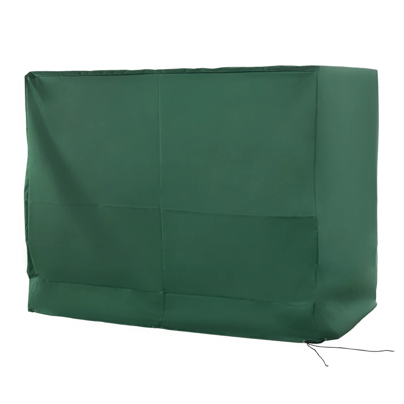 Outsunny Capa para Baloiço de Jardim Capa de Proteção para Baloiço com Cordas Ajustáveis Impermeável Anti UV 240x133x185 cm Verde