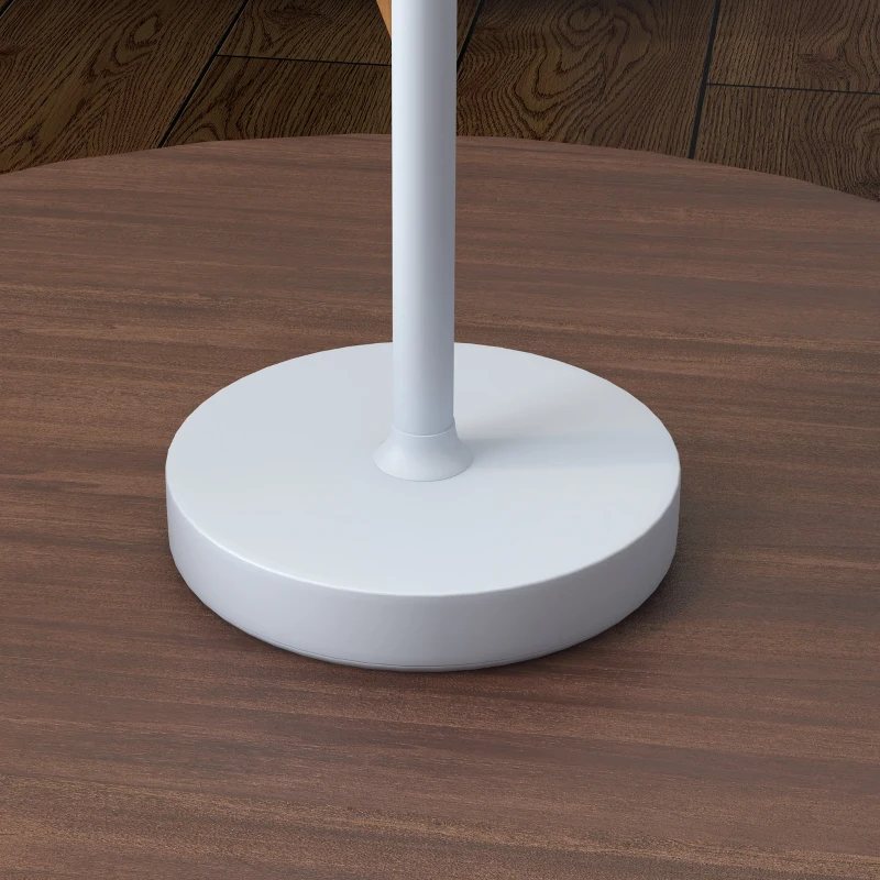 HOMCOM Candeeiro de Mesa com Luzes LED Candeeiro de Mesa Sem Fios Recarregável por USB-C 3 Cores Ø11,2x36,5 cm Branco