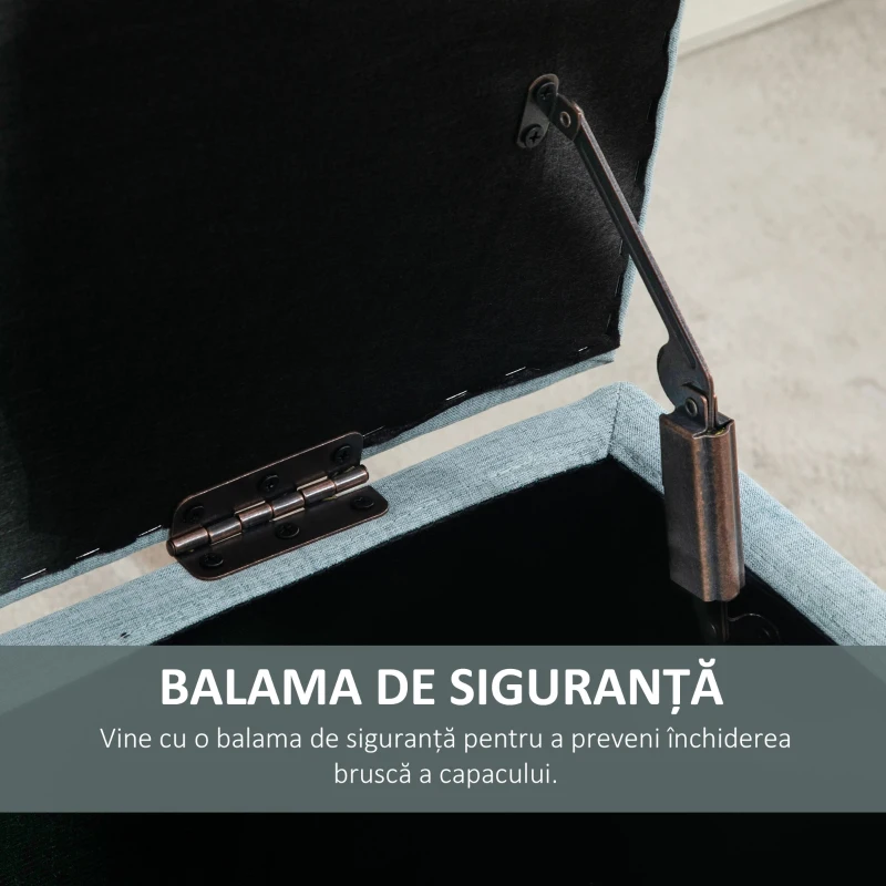 Homcom Banca Capitonata cu Spatiu de Depozitare – 120 cm(m-6)