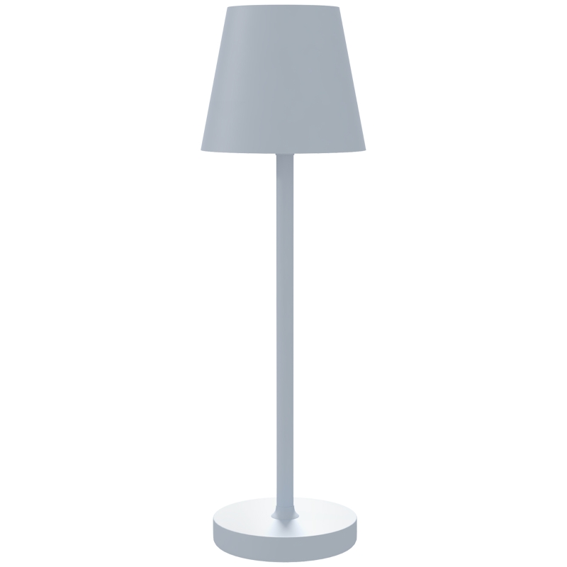HOMCOM Candeeiro de Mesa com Luzes LED Candeeiro de Mesa Sem Fios Recarregável por USB-C 3 Cores Ø11,2x36,5 cm Branco