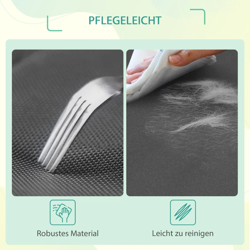 PawHut Dog Bed Outdoor, Raised Dog Bed for Small and Medium Dogs, Cooling Pet Bed with Sturdy Steel Frame, Portable Standing Pet Bed, 111 x 65.5 x 19 cm, Black