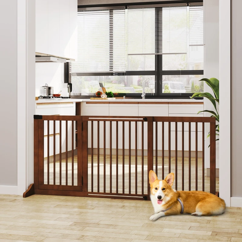 PawHut Sleek Dog Safety Gate - Adjustable and Secure
