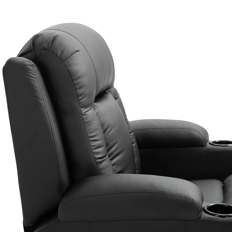 HOMCOM Fauteuil de Massage et Relaxation électrique Chauffant 360° pivotant inclinable manuellement Repose-Pied télécommande(m-14)