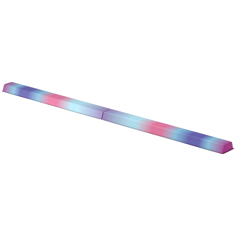 SPORTNOW Barra de Equilíbrio de Ginástica Dobrável 236 cm com Base Antiderrapante Viga de Equilíbrio para Treino em Casa Multicor