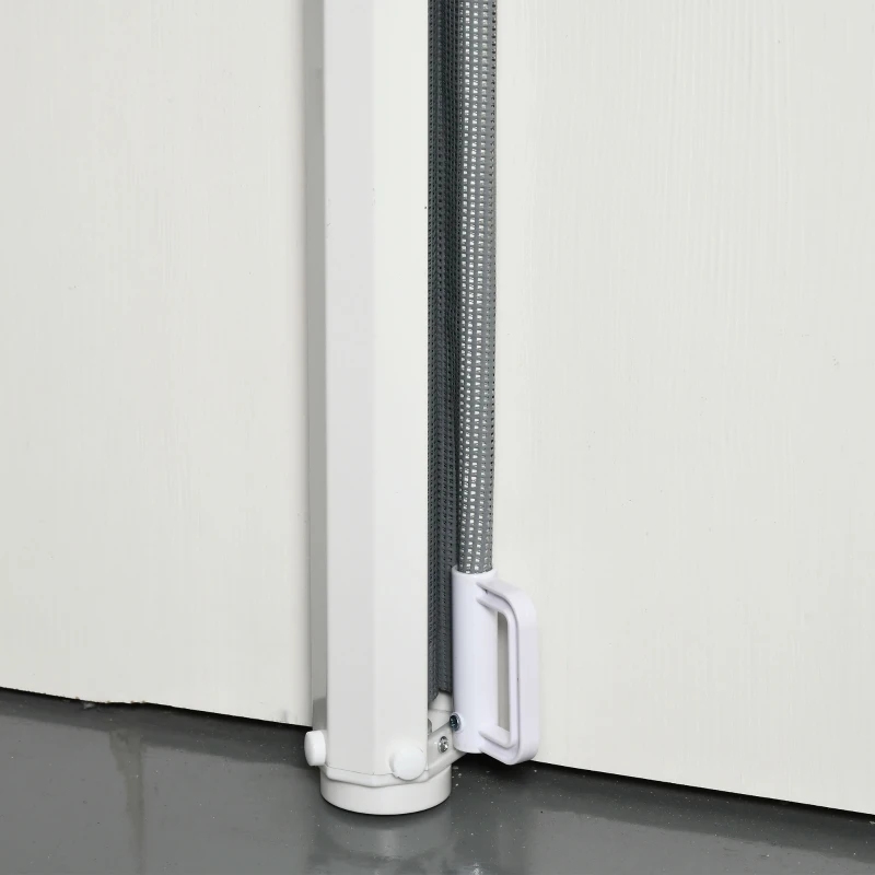 PawHut Poartă Extensibilă pentru Câini până la 115 cm, Alb și Gri