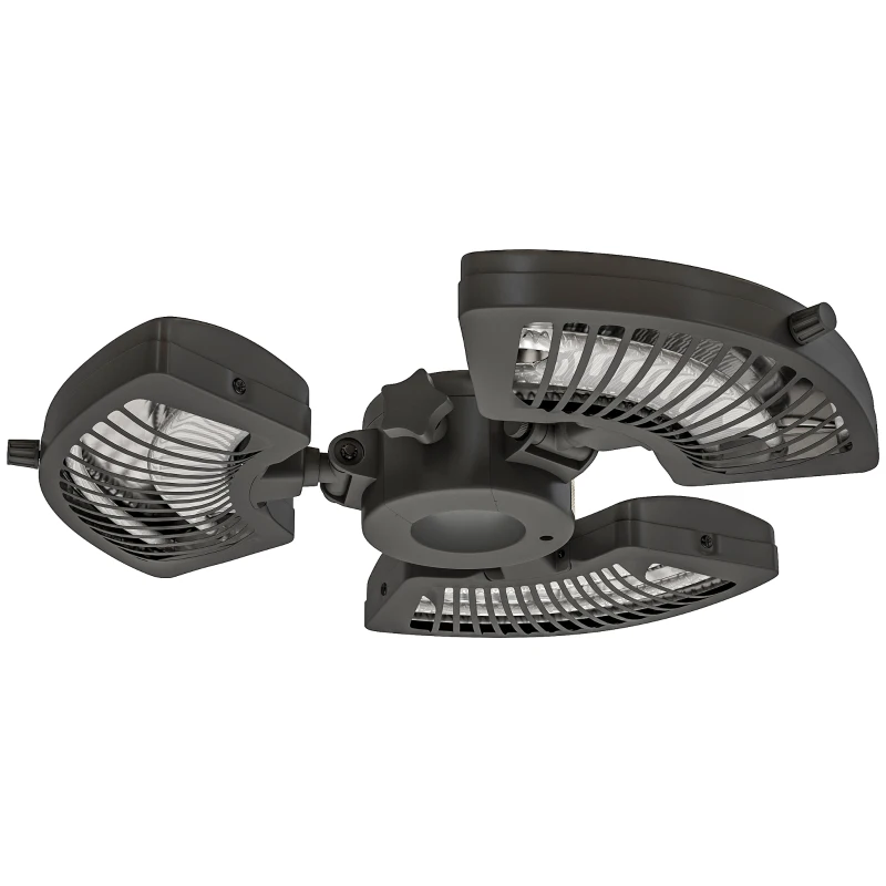 Outsunny Chauffage Électrique Extérieur 2400W avec 3 Niveaux de Chaleur Protection Anti-Basculement pour Parasol Terrasse Ø55x8 cm Noir