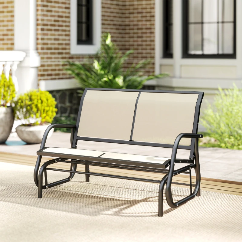 Outsunny schommelbank 120 cm x 70 cm x 88 cm