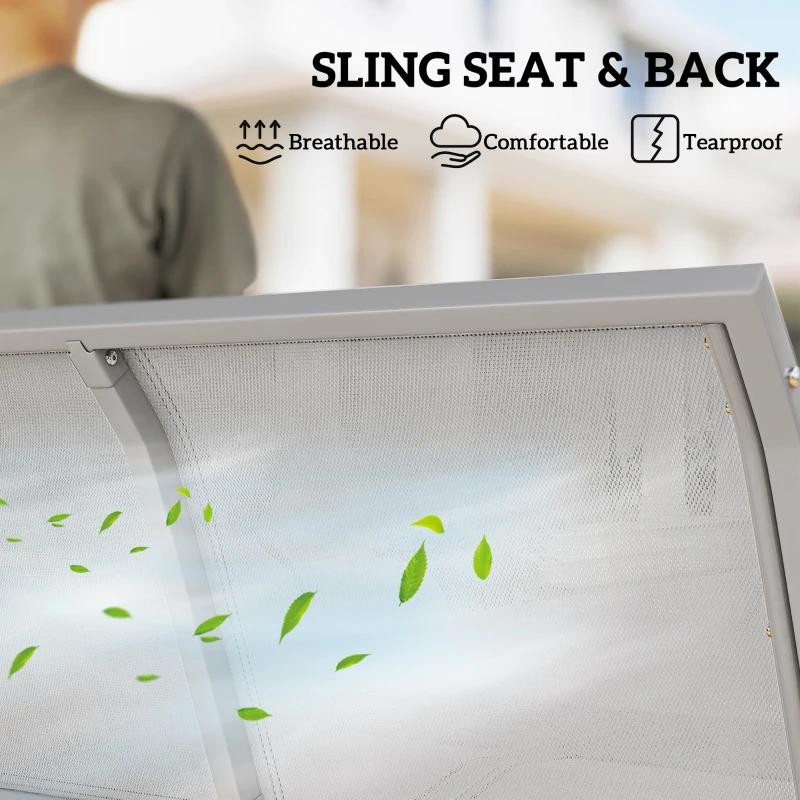 Outsunny 3-zits schommelzitje 171cm x 108cm x 154cm