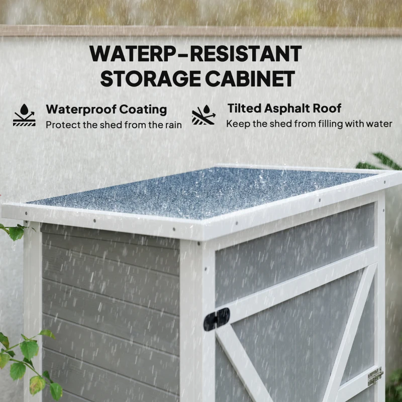 Outsunny apparatuurkast 75 cm x 56 cm x 115 cm