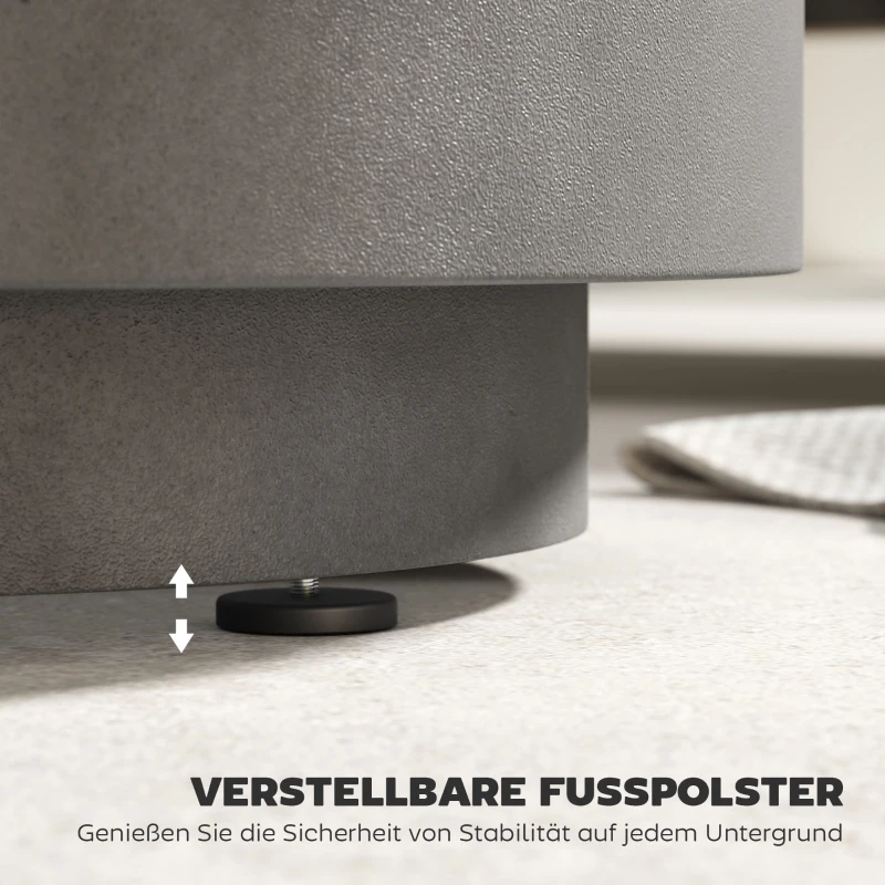 HOMCOM Buitentafel, Bijzettafel met Koeler, IJsemmer, Lichtgrijs