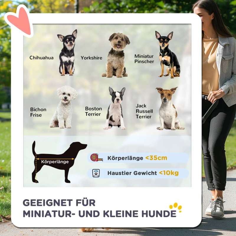 PawHut hondenwagen hondenbuggy honden pet stroller buggy 4 kleuren 3/4 wielen(m-4)