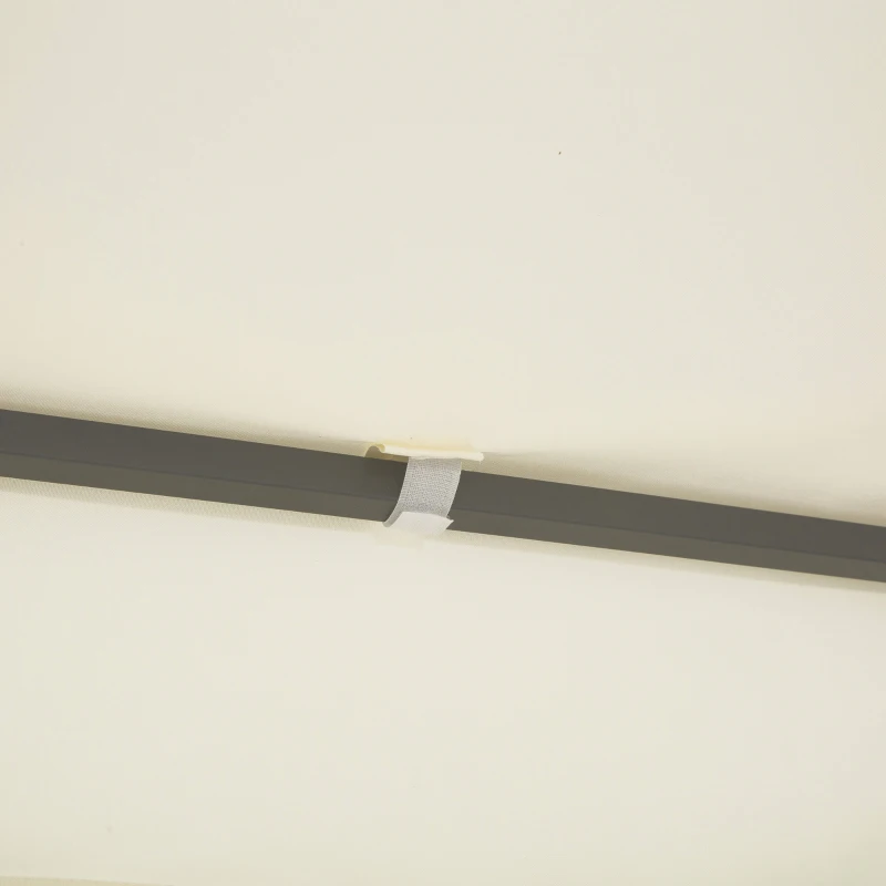 Outsunny 13.1' x 9.84' Gazebo Replacement Canopy, 2-Tier Top UV Cover Pavilion Garden Patio Outdoor, Cream White (Top Only)