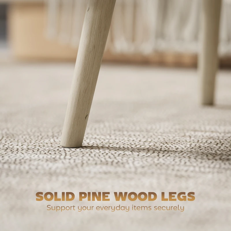 HOMCOM Tavolino da Caffè con ripiano Sollevabile, 2 Scomparti Nascosti e Gambe in Pino, 91 x 56 x 43 cm, Rovere