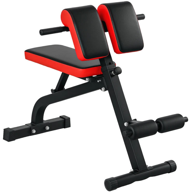 SPORTNOW Foldable Weight Bench - Multi-Functional Gym Bench Roman Chair for Bicep Curl, Hyper Back Extension, Push Up, and Full Body Weight Training Workout