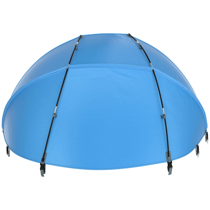 Outsunny Sonnenschutz für Pools, einfacher Aufbau, anpassbare Position, UV-Schutz, blau, 3,6 x 1,75 x 1,2 m