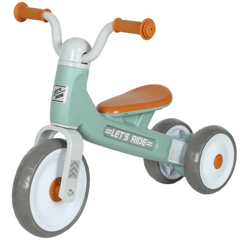 AIYAPLAY Bicicleta sin Pedales para Niños de 12 a 36 Meses con Ruedas Silenciosas y Manillares con Giro Limitado a 60°, Verde