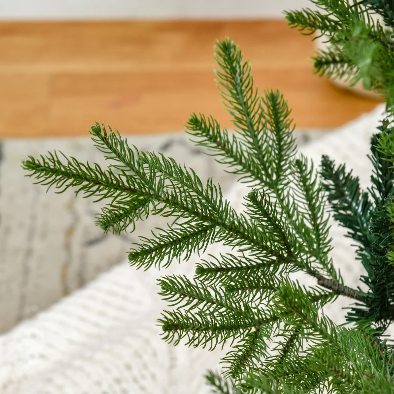 HOMCOM Kunstmatige Kerstboom 180 cm Dennenboom Kunstmatig met 795 Takken, inklapbare Voeten Stalen Frame