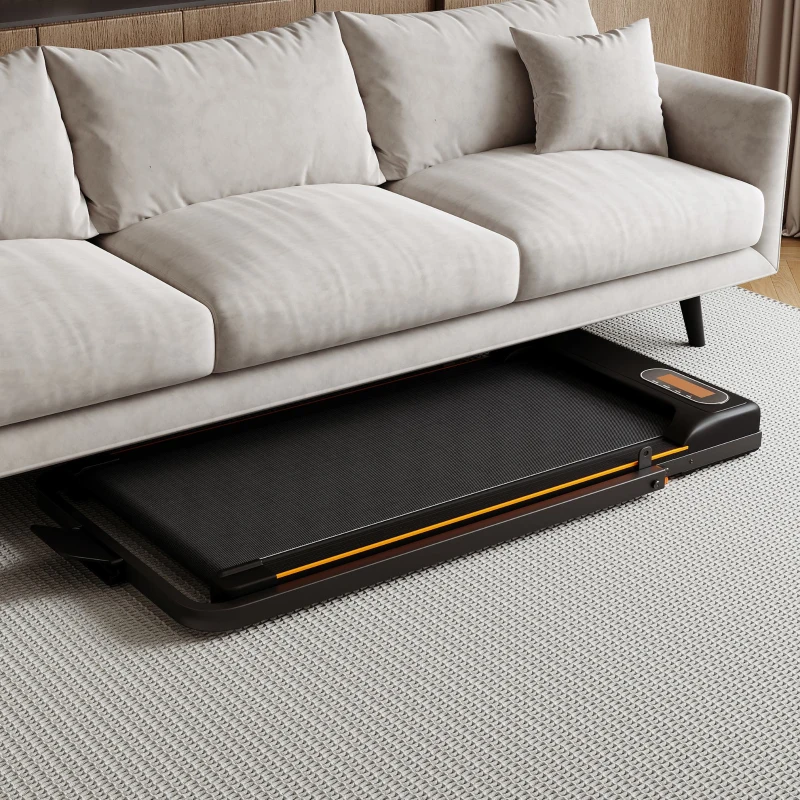 Folding Treadmill with Adjustable Incline, LED Display & Remote Control, Space-Saving Treadmill for Living Room, 121L x 54.5W x 9.5H cm, Black