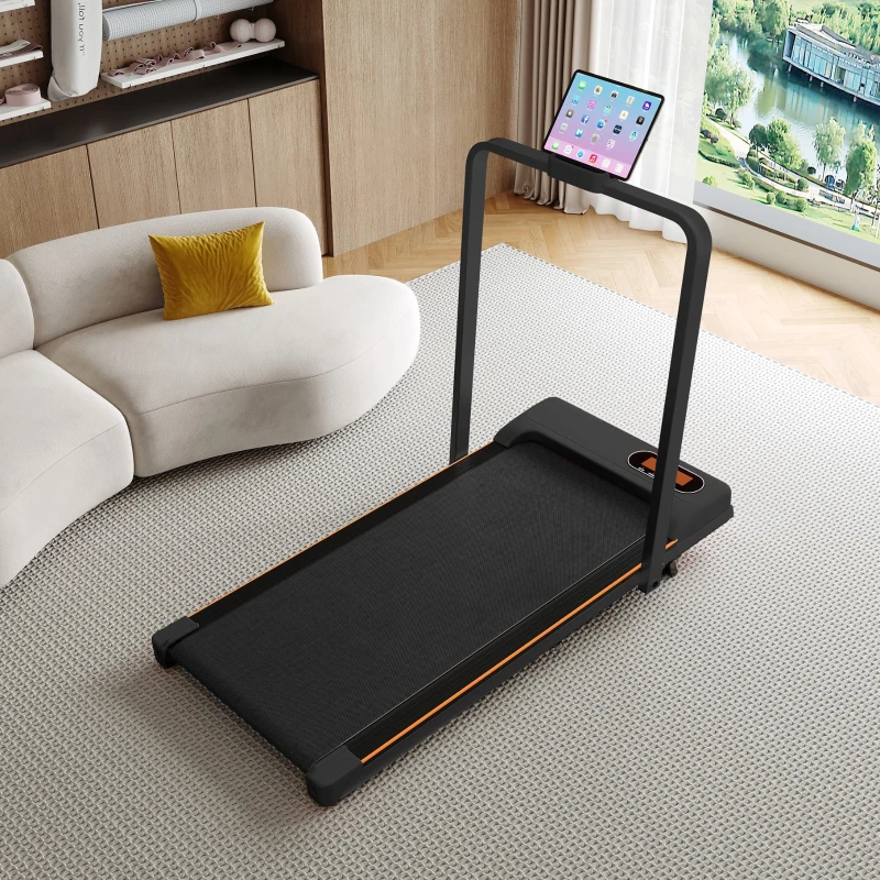 Folding Treadmill with Adjustable Incline, LED Display & Remote Control, Space-Saving Treadmill for Living Room, 121L x 54.5W x 9.5H cm, Black