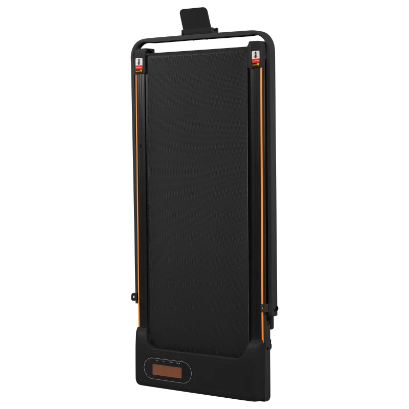 Folding Treadmill with Adjustable Incline, LED Display & Remote Control, Space-Saving Treadmill for Living Room, 121L x 54.5W x 9.5H cm, Black