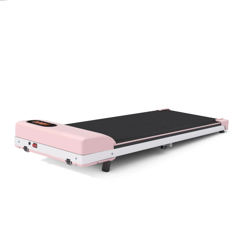 Folding Under Desk Walking Pad Treadmill with Adjustable Incline, Space-Saving Treadmill for Living Room, 111L x 47.5W x 9.5H cm, Pink