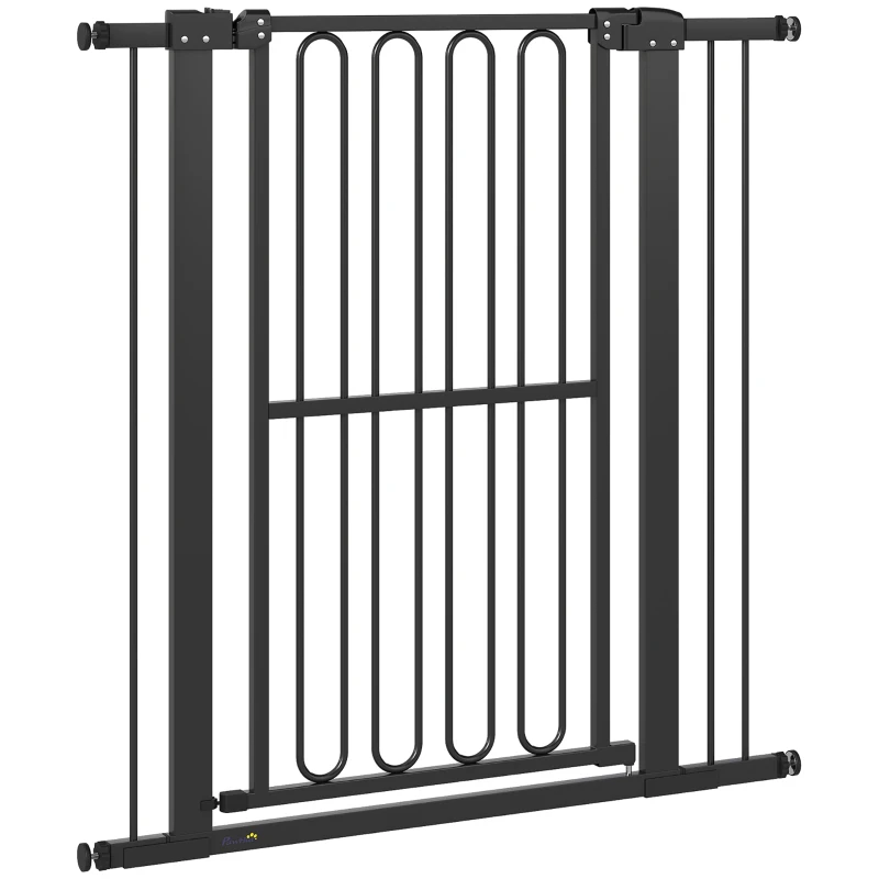 PawHut Barrière de sécurité pour chien, 76-104 cm barrière sans perçage, barrière d'escalier