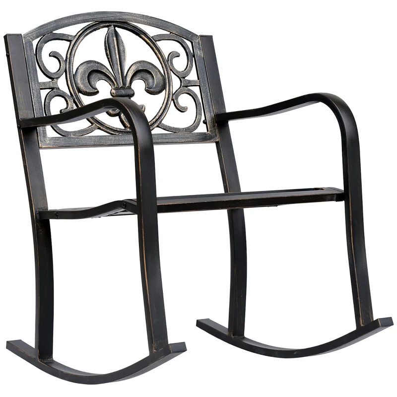 Schommelstoel antiek tuinstoel schommelstoel tuin metaal brons