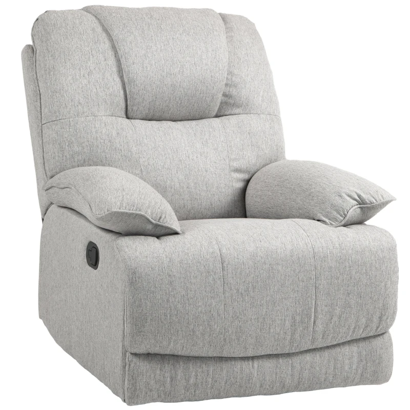 HOMCOM Relaxsessel, neigbar, komfortabel, 89x101x105 cm, Grau