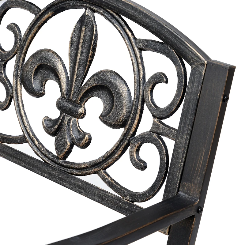 Schommelstoel antiek tuinstoel schommelstoel tuin metaal brons