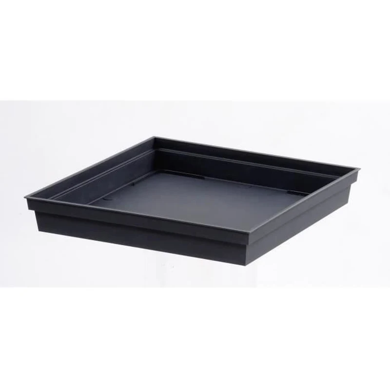 Pot de fleurs Carré XXL 43 cm - EDA - Toscane - 43,3 x 43,3 x H. 80 cm - 98 L - Gris Anthracite