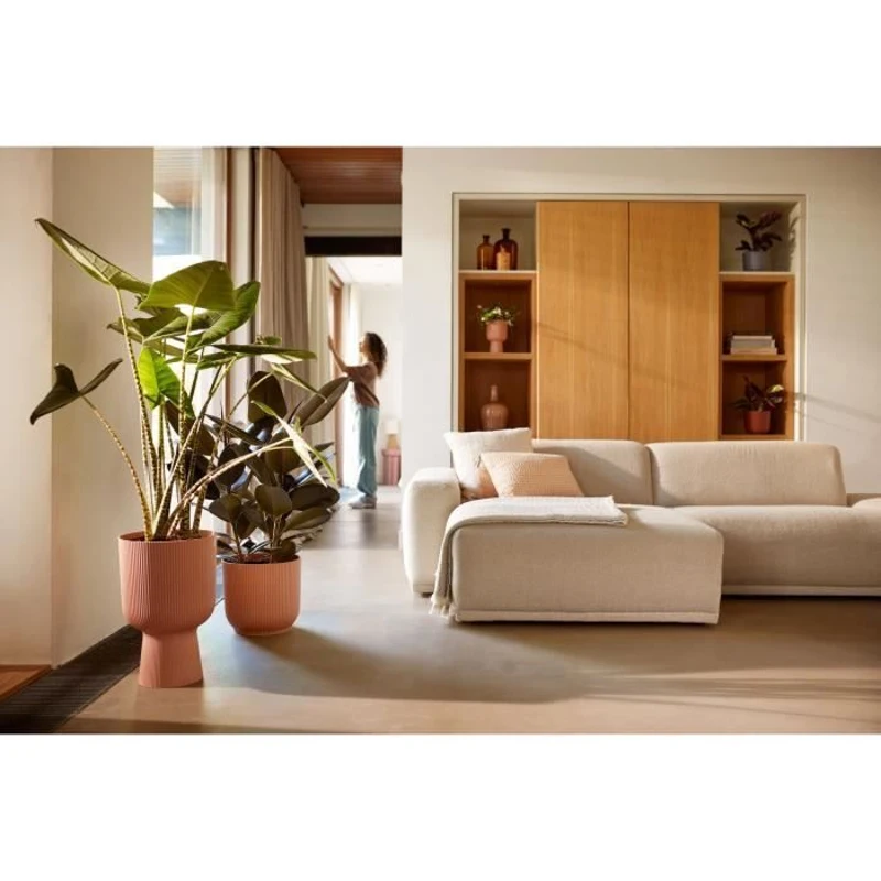 ELHO Pot de fleur Vibes Fold Coupe - Rose - Ø 29.5 x H 45 cm - Intérieur - 100% recyclé