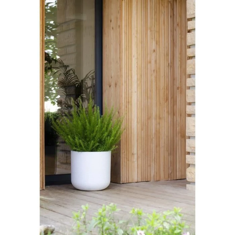 EDA Pot rond GRAPHIT UP - 32,5 L - Ø 38,5 cm x H 36,8 cm - Blanc cérusé